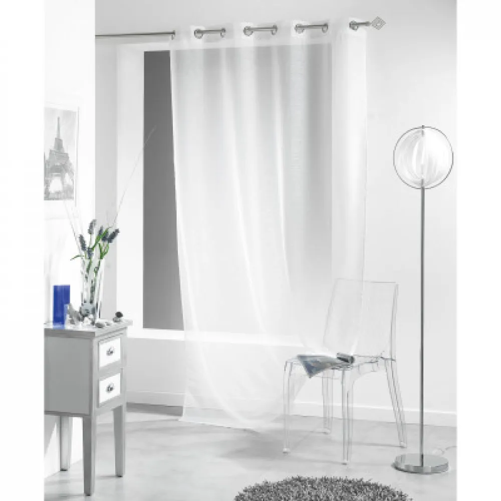 Zavesa Lissea 140x240cm sa otvorima za garniš.bela D. d Interieur