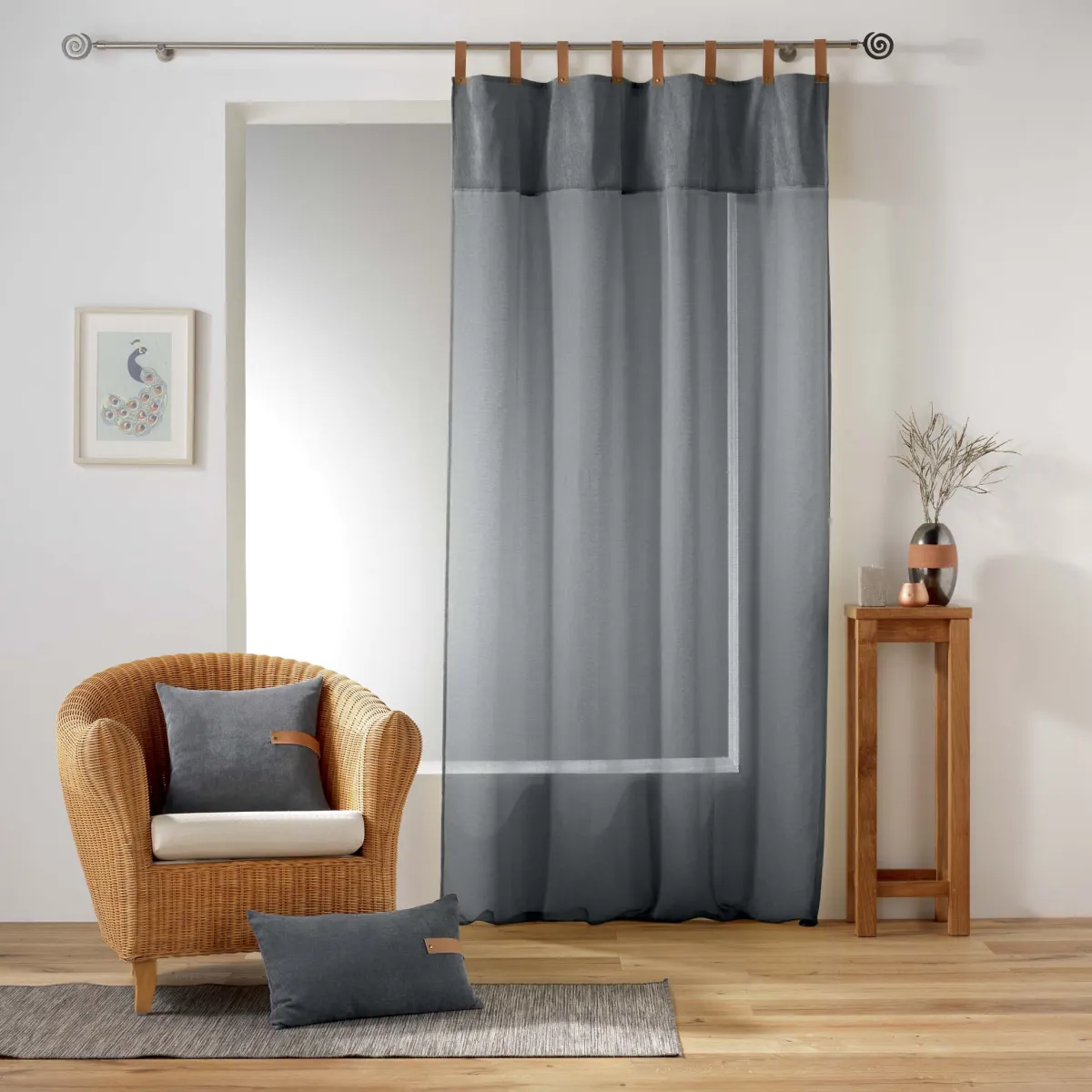 Zavesa Milleray 140x240cm sa kaiš. za garniš. antracit D. d Interieur