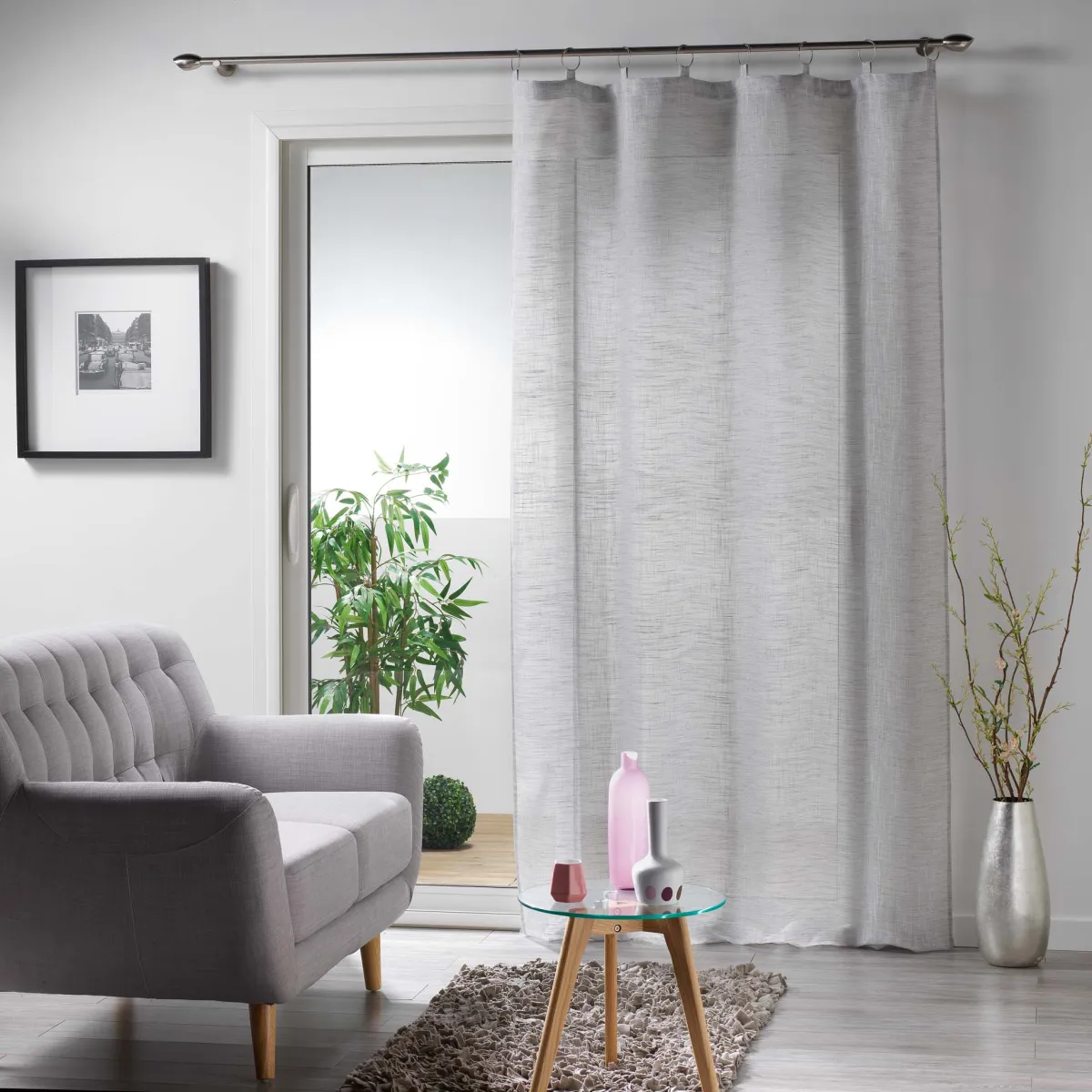 Zavesa Milza 140x240cm sa metalnim prstenima siva D. d Interieur