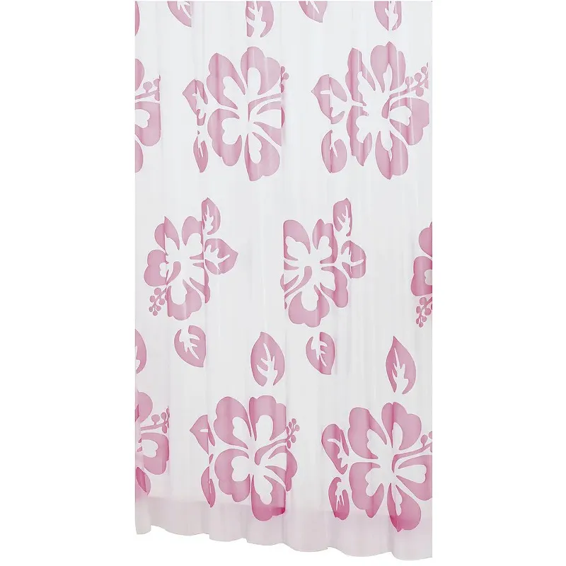 Zavesa za kadu Flowerpower 180x200cm roza/transp. Ridder