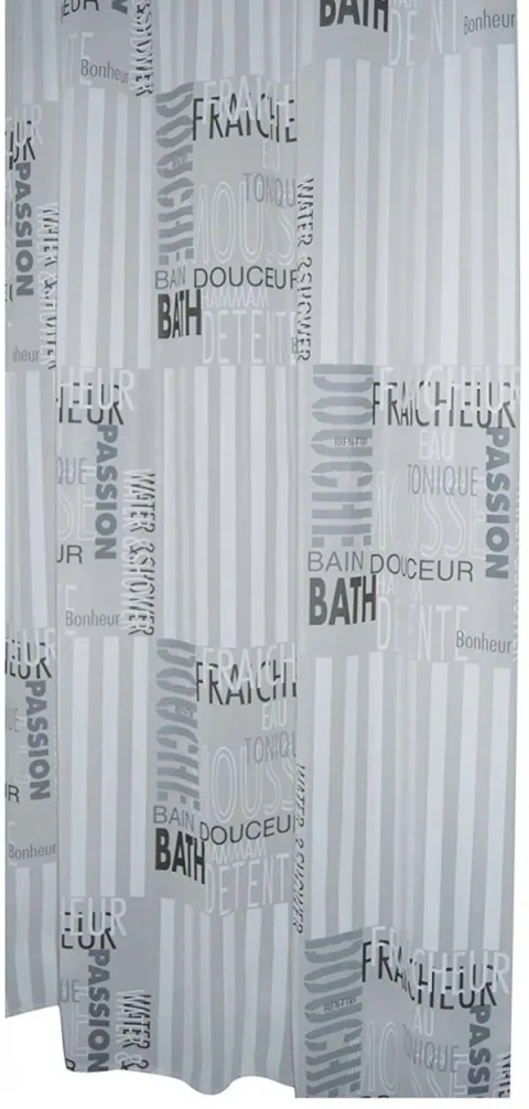 Zavesa za kadu Font 180x200cm bela Ridder