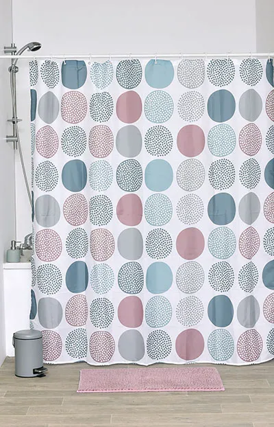 Zavesa za kadu Gaia 180x200cm + 12 kukica Tendance