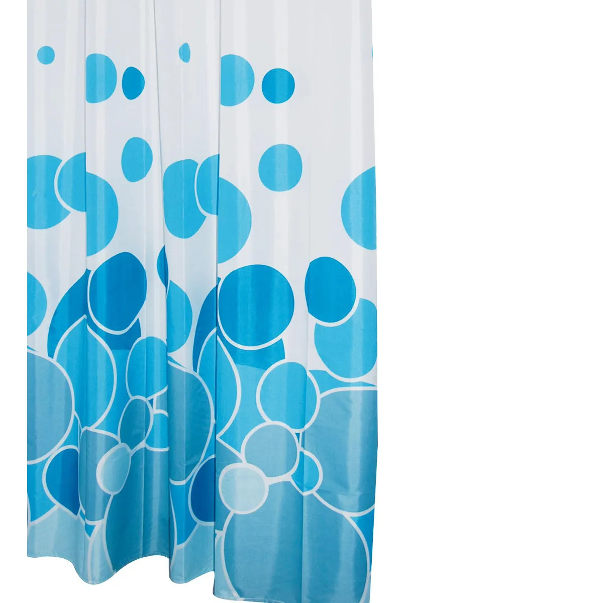 Zavesa za kadu Textil Kani 180x200cm tirkiz/bela qaumod