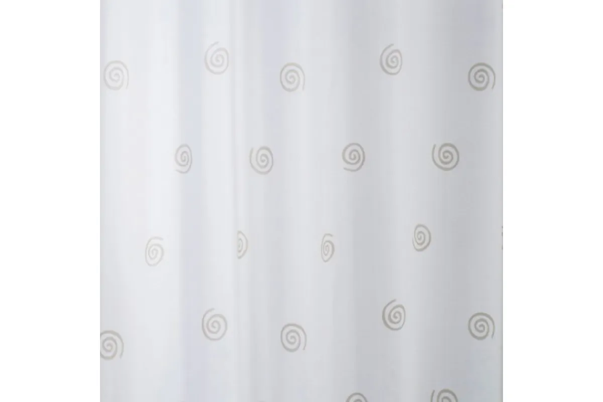 Zavesa za kadu Textile 180x200cm bela sa sivim krugovima Ridder