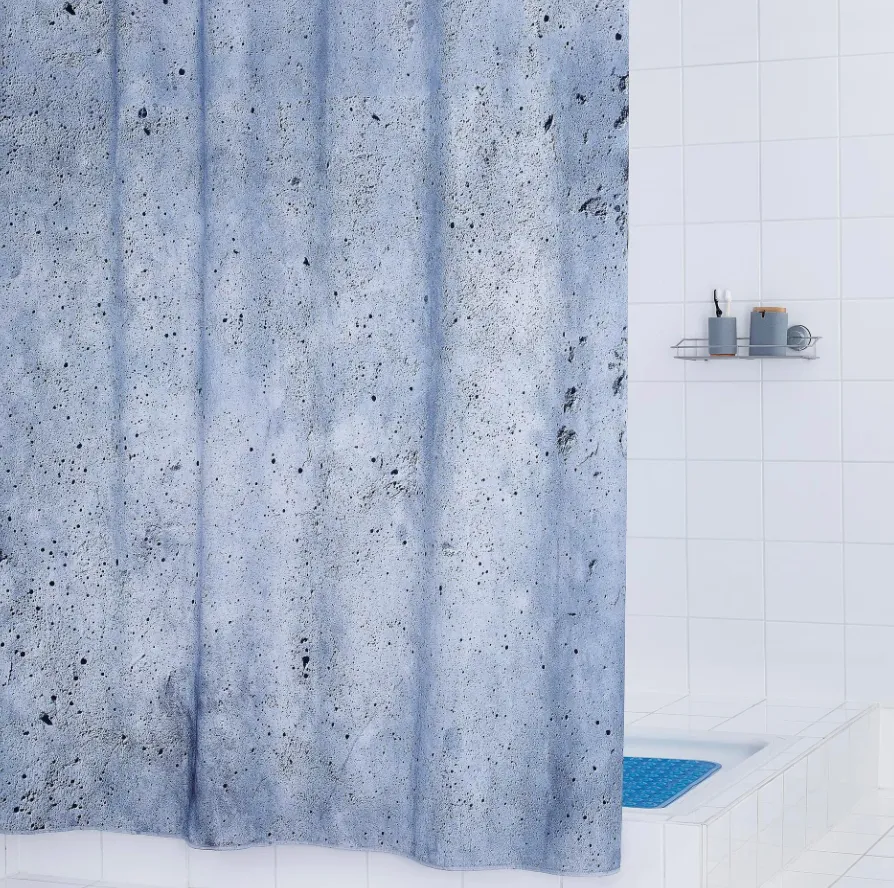 Zavesa za kadu Textile 180x200cm boja cementa Ridder