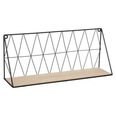 Zidna polica 20x12.5x48cm crna Atmosphera Createur Dinterieur