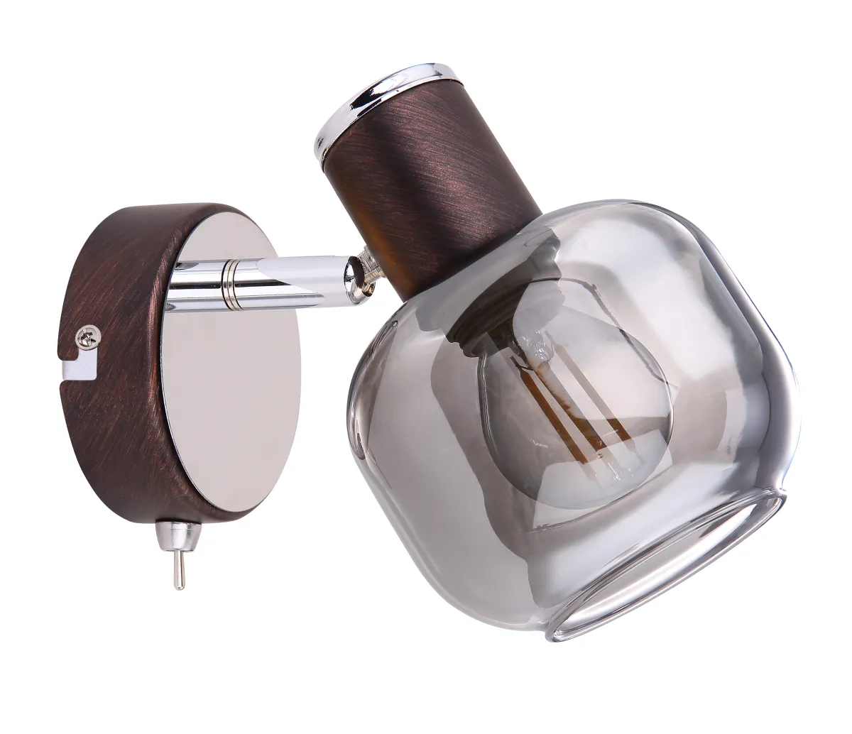 Zidna svjetiljka Pallo E14 maks. 40W boja bronze/hrom Globo