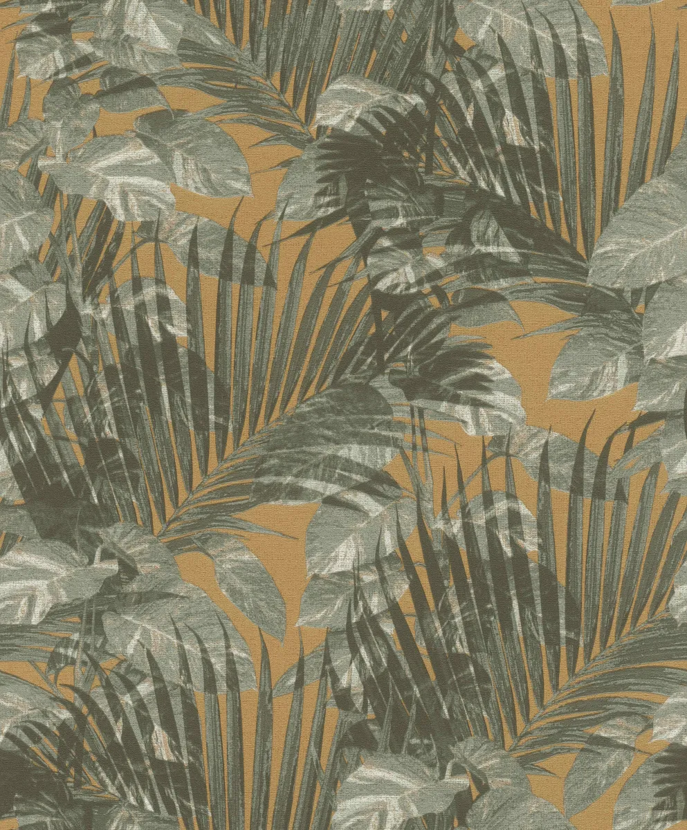 Zidna tapeta Cosy Living 10.05x0.53m val.2026 bež/zelena dez. lišća Rasch