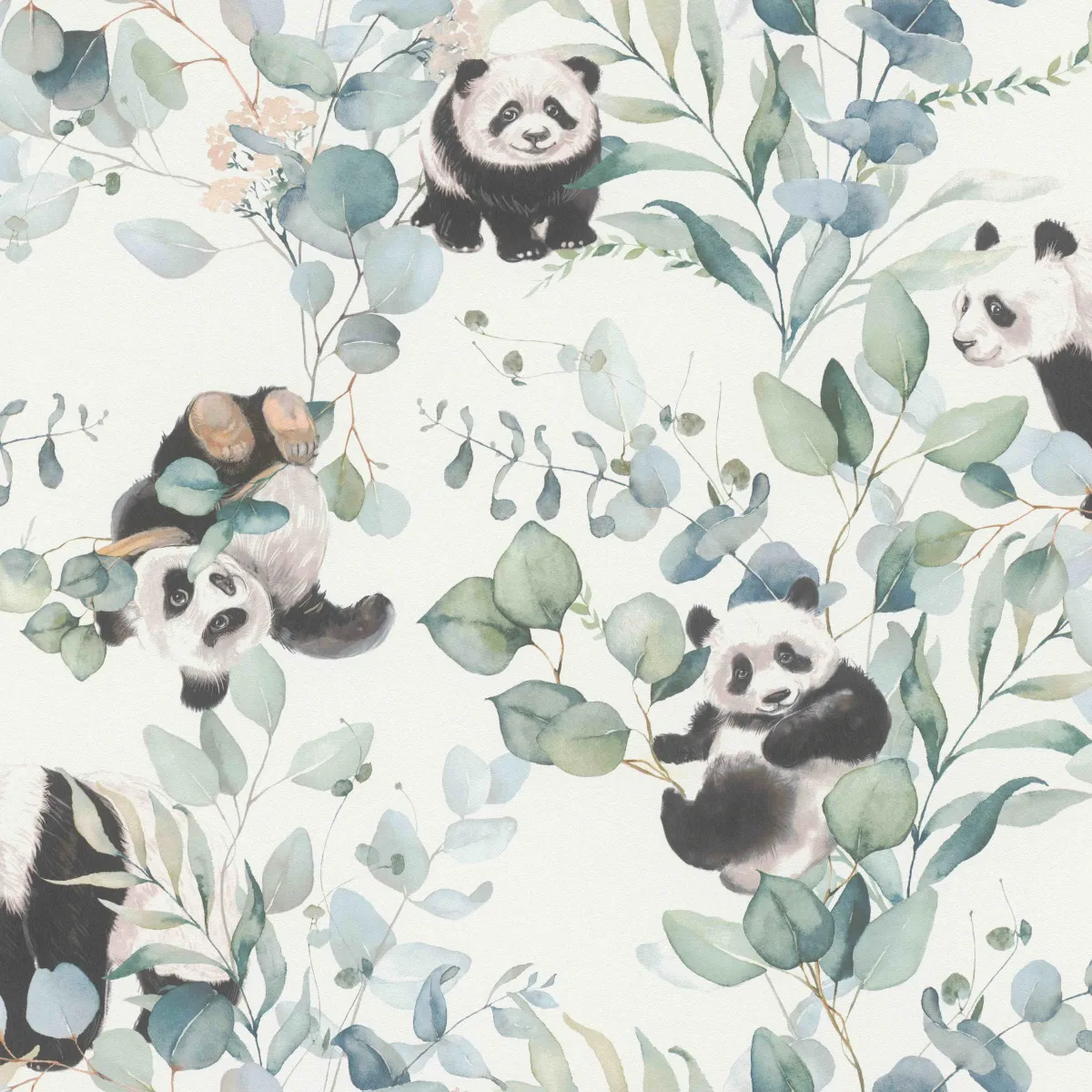 Tapeta za zid - 10.05x0.53m val.2028 - zidna tapeta Kids World eukaliptus/panda - Rasch
