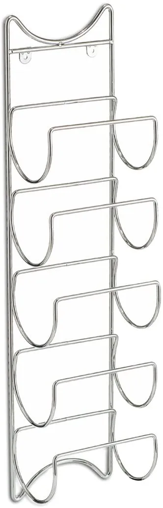 Zidni držač za flaše 15x10.5x61cm za 5 boca hrom Zeller