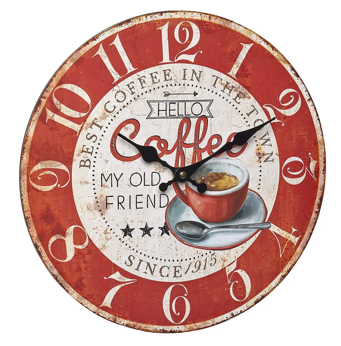 Zidni sat Vintage Coffee