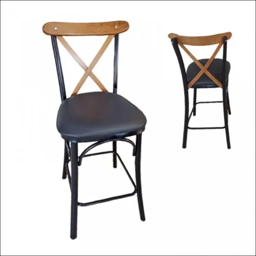 Barska stolica DMT N-TONET Crna/Crne noge  776-038