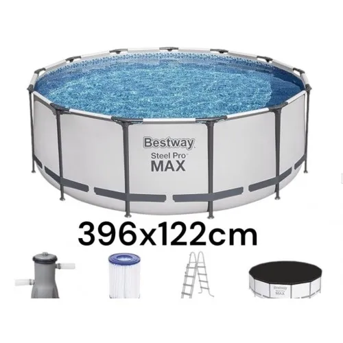 Bazen 5618W STEEL PRO MAX SET 396X122 BW
