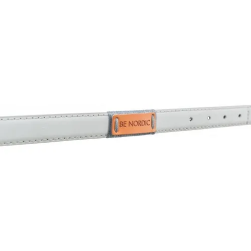 Be Nordic ogrlica koža  XS-S 30-36cm/15mm Sivi