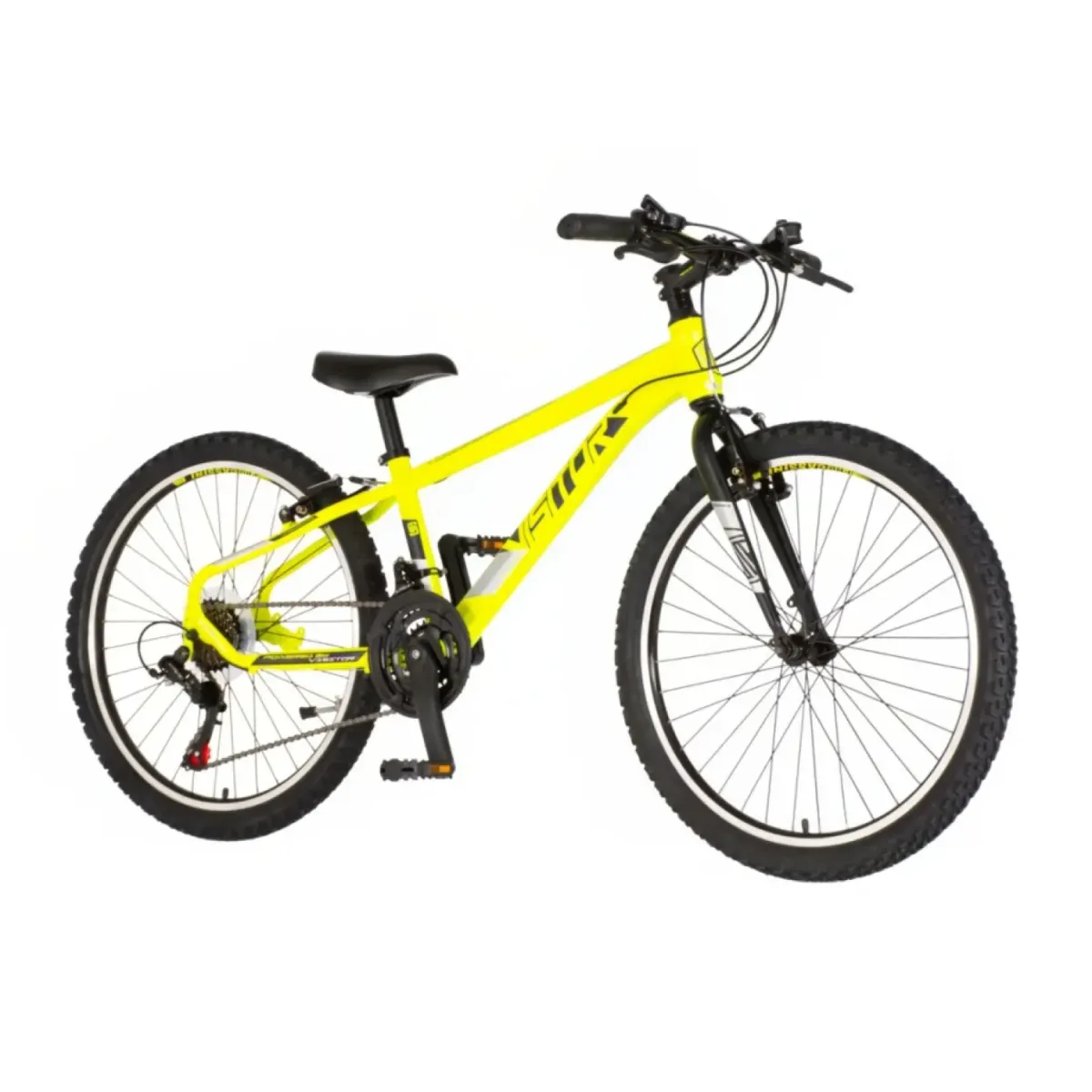 Bicikl Visitor Radiance 24" neon žuto crni