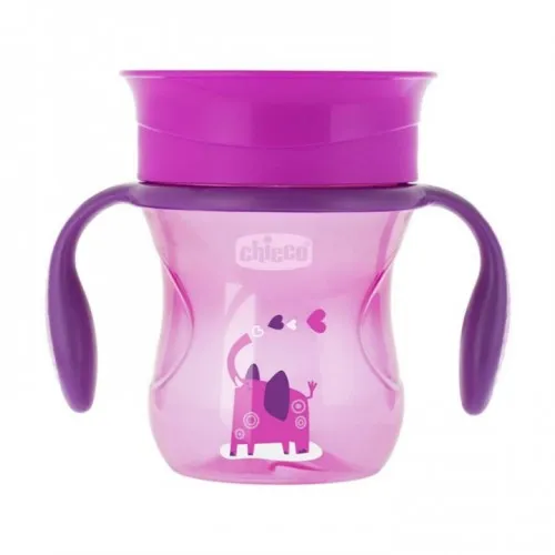 Chicco no spill čaša 360 stepeni Roze