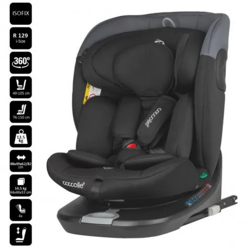 Coccolle Atira - Auto-Sedište iSize 40-150 cm - Crno 10230