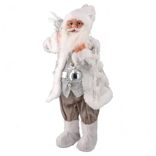 Deco Santa 10  Deda Mraz srebrni 60cm