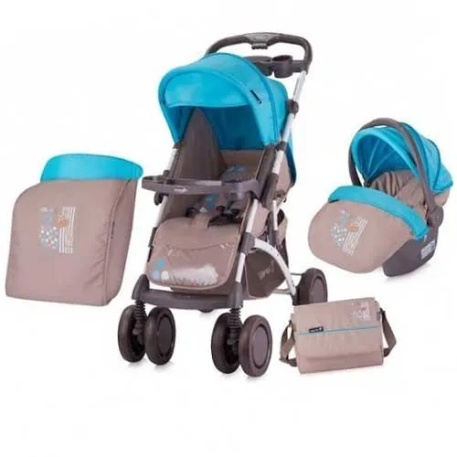 Dečija kolica Apollo Set Beige&Blue Giraffe