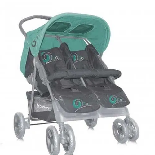 Dečija kolica za blizance Bertoni Twin Green&Grey + torba