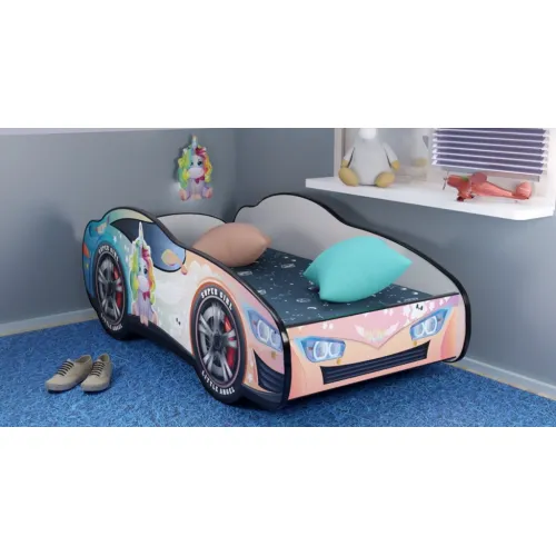 Dečiji krevet 160x80cm Trkacki auto Girl Unicorn