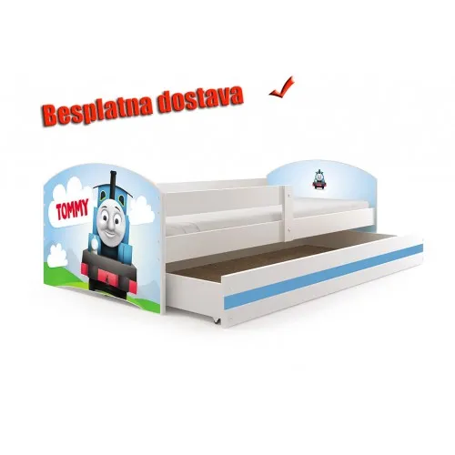 Dečiji krevet Lookie White 160x80 cm sa dušekom dezen 10