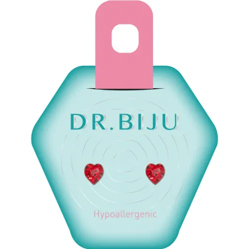 DR.BIJU minđuše 5.5 crvene srce