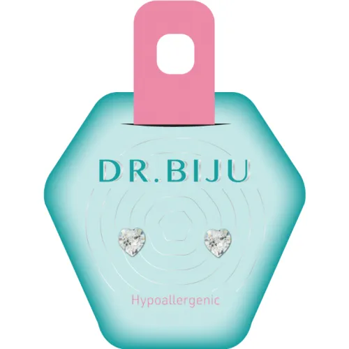 DR.BIJU minđuše 5.5 providno srce
