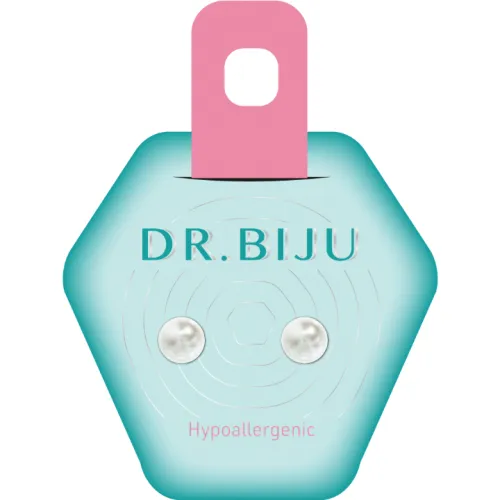 DR.BIJU minđuše 6.0 bele biser