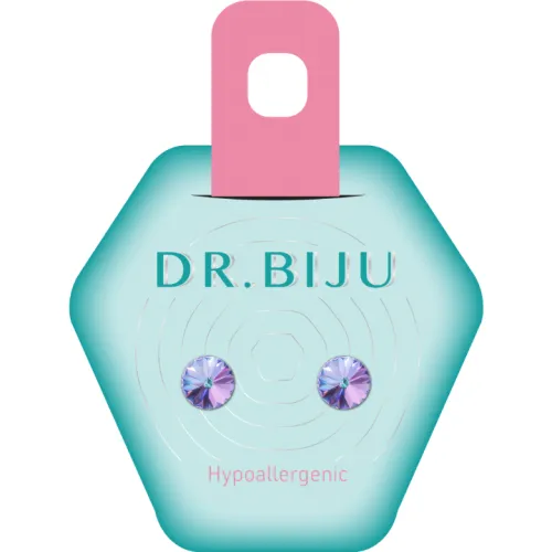 DR.BIJU minđuše 6.2mm lila krug