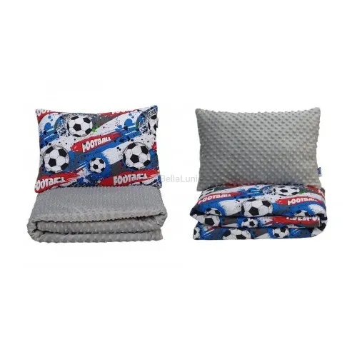 Dvostrani jorgan i jastuk 140x80 -  FOOTBALL