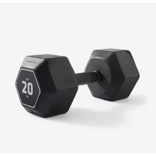 Šestougaoni teg 20 kg crni