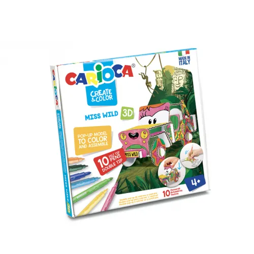 Flomaster set Carioca create and color 3d Ms Wild 1/10