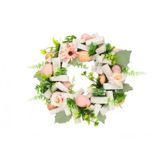 Flopsy uskršnji venac roze 29cm