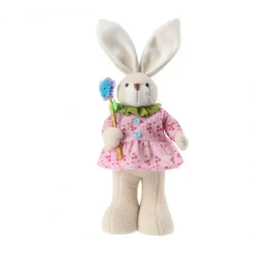 Fluffy uskršnja dekorcija zec devojčica 41cm 731261