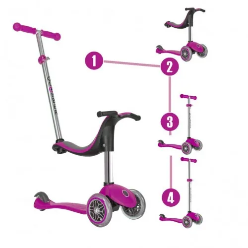 Gloobber trotinet EVO 4 in 1 Pink