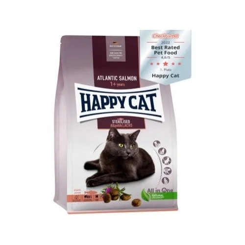 Happy cat za sterilisane mačke losos 1,3kg