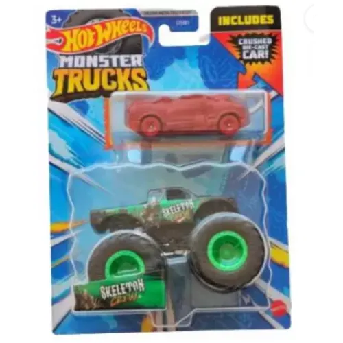 HotWheels Die Cast Monster Trucks  1:64 zeleni