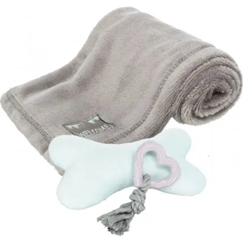 Junior puppy set ćebe jastuk i igračka