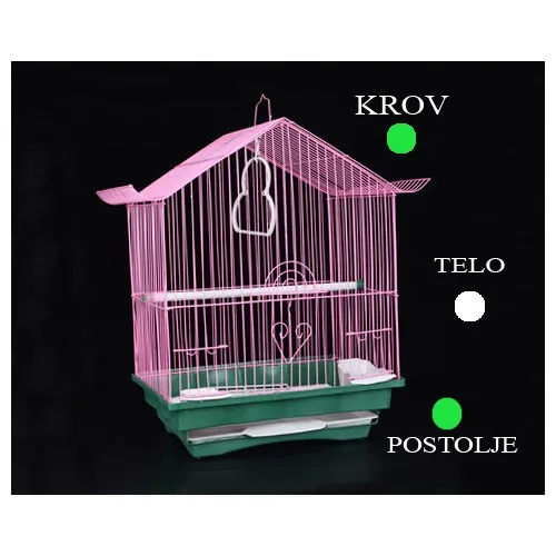 Kavez za ptice 102 bela i zelena