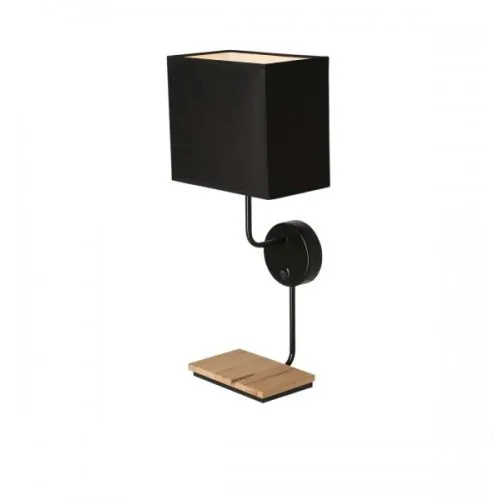 Keto Zidna Lampa sa Prekidačem Crna 1x40W E14