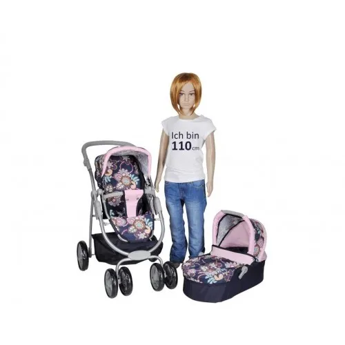 Knorrtoys kolica coco - blue flowers  907784