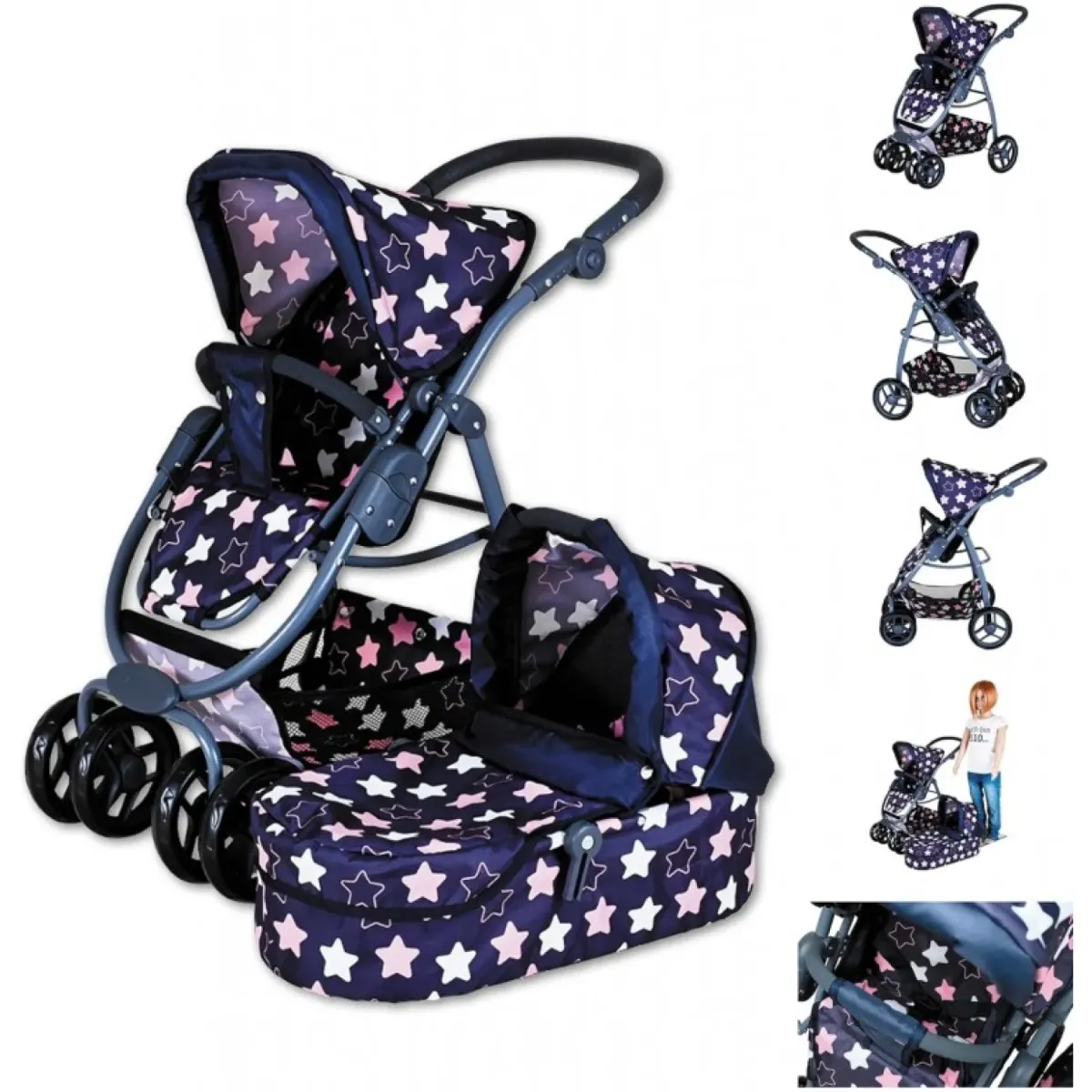 Kolica Knorr Coco Star Blue Pink 907432