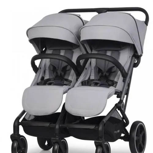 Kolica za blizance Eurocart Easy Go Echo Cloudy Grey