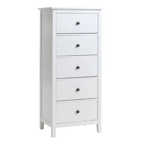 Komoda WHITE PEARL 5 fioka bela