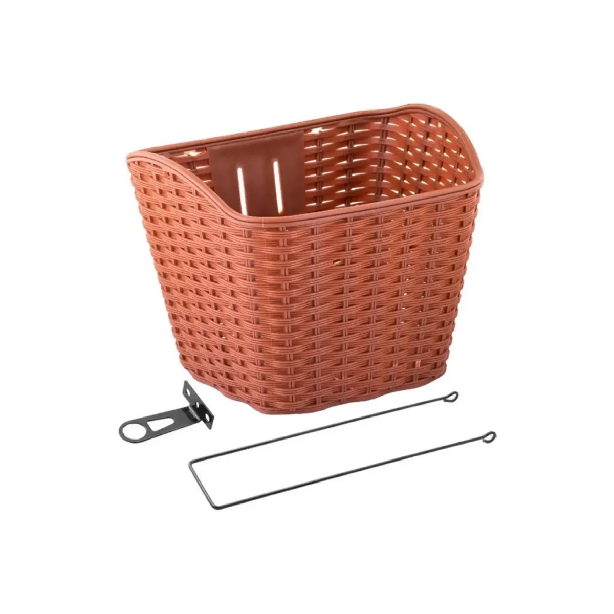 Korpa vensini pvc pletena imtacija braon sa držačima