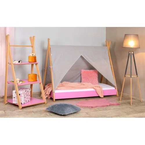 Krevet sa nadstrešnicom i dušekom 160x80 Tipi Roze