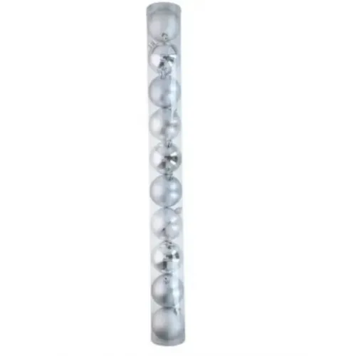 Kugle 10kom d6cm srebrne