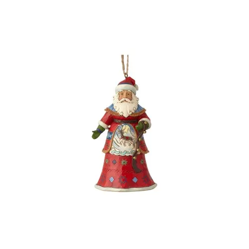 Lapland Santa With Bells Hanging Ornament Figure