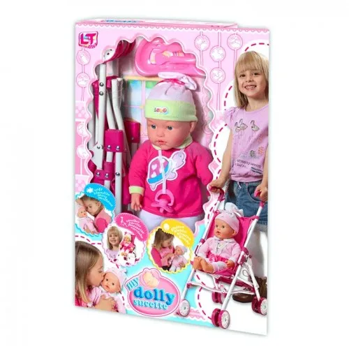 Lutka beba sa kolicima Loko toys 37 cm